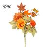 Realistic Faux Flowers for Modern Home Artificial Fall Flowers, Silk Flower Arrangement, Bouquet Decorative Greenery Living Room Decor Wedding