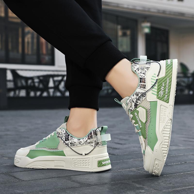 Men's Fashion Casual Low Top Skateboarding Shoes Boys Comfortable Sneakers Male Students Trending Soft Sole Classic Breathable Gym Non-slip