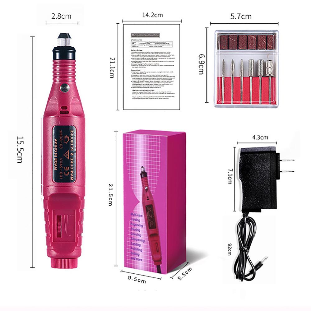 Professional Electric Nail File Drill Manicure Tool Pedicure Machine Set Kit