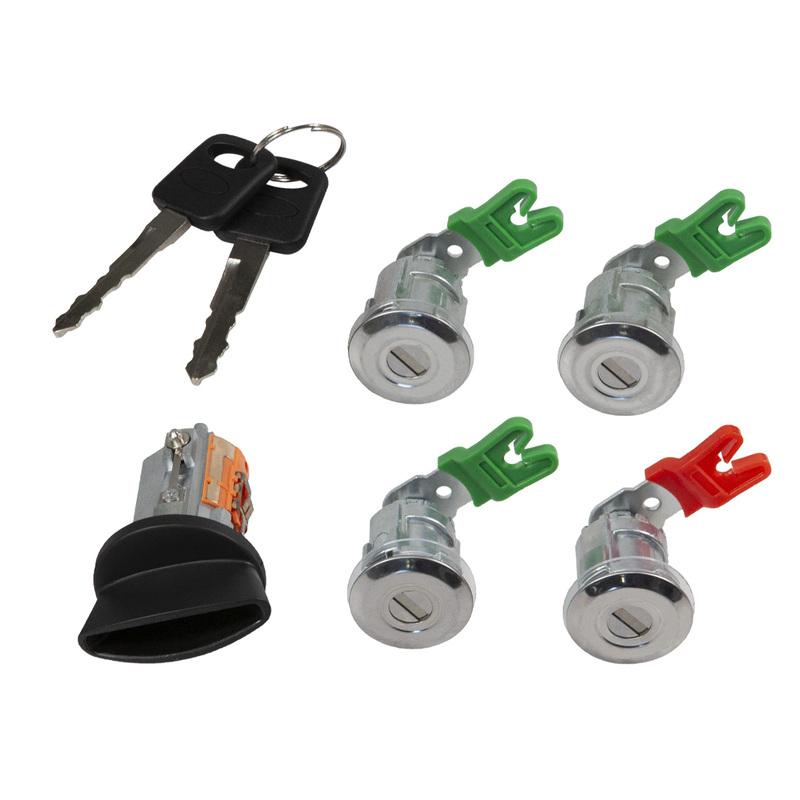 Door Lock Cylinders and Ignition Switch with Keys For Ford E150 E250 E350 Econoline Van 1997- LC6177 703369 597638