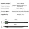 AX300 WIFI6 USB Wireless Adapter 2.4Hz Encryption Dongle Receiver Driver Free 802.11AX Network Card for Win7/10/11 PC/Laptop