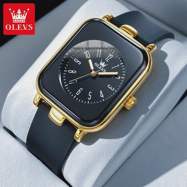 

Женские и мужские часы, простые элегантные кварцевые наручные часы, оригинальные водонепроницаемые силиконовые ремешки, светящиеся стрелки, тренд, модный стиль золотой/чёрный