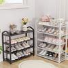 Creative Simple Assembly Shoe Rack Steel Tube 4-Layer Solid Color Assembly Home Shoe Rack For Porch Living Room Storage Rack