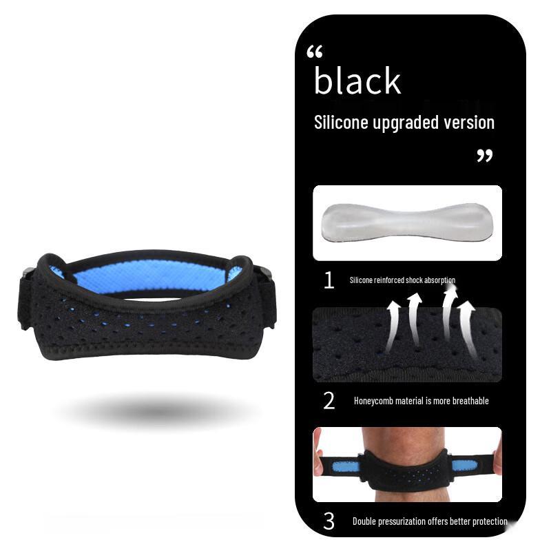 Tingbai Silicone Patella Knee Support Strap (3-Pack)