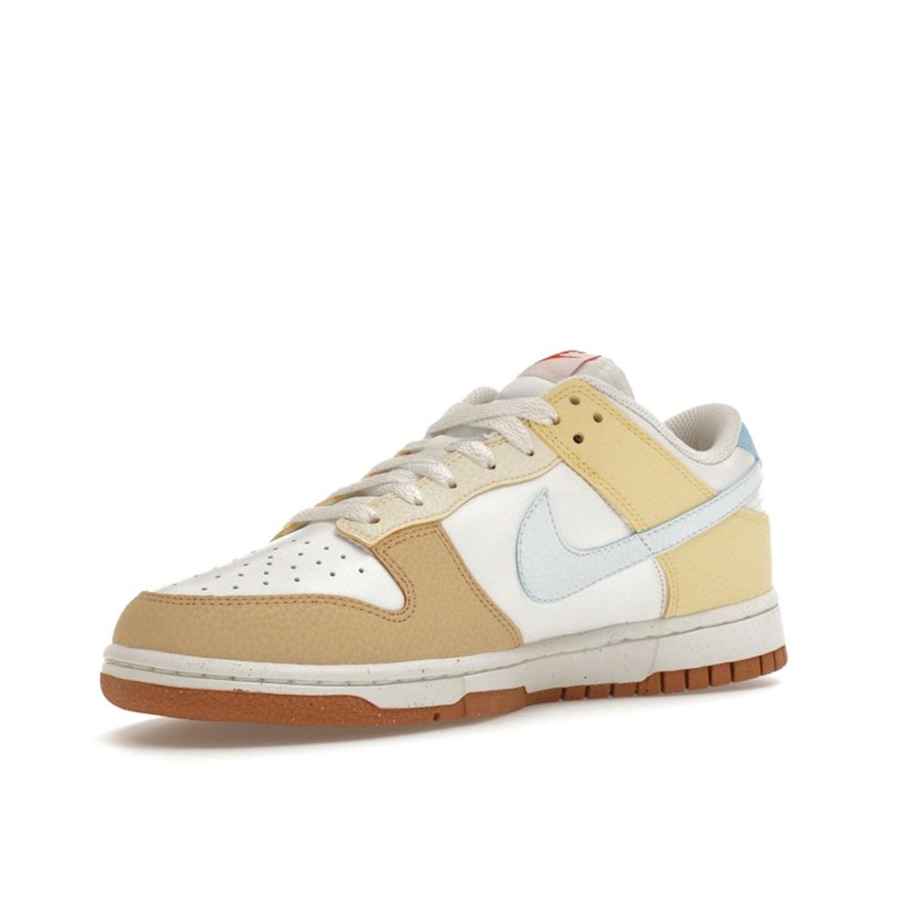 Nike Dunk Low Next Nature Soft Yellow Aquarius Blue Women Sneakers Cream Summit-White Glacier-Blue FZ4347-100