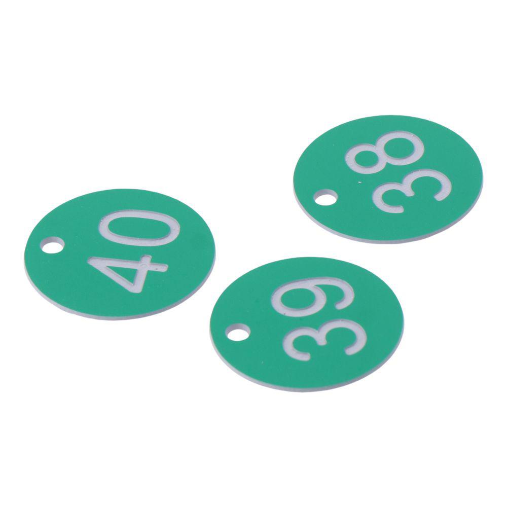 50PCS Durable Plastic Number Tags Lightweight Restaurant Queue Number Restaurant
