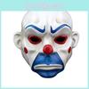 Máscara Única de Coringa em Resina Para Festividades de Halloween e Festas à Fantasia Temáticas