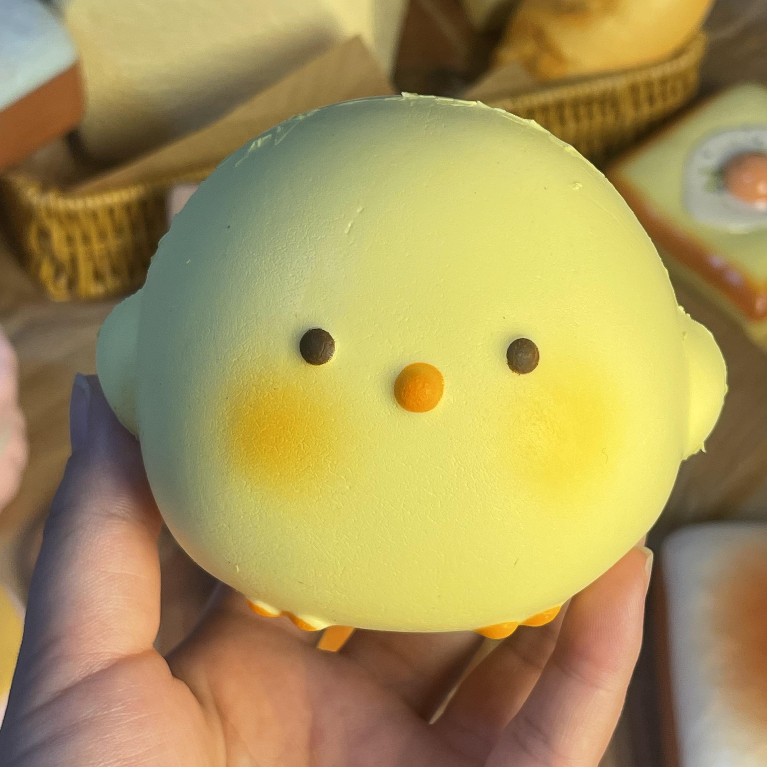 Topmix Boys Cute Giant Chick Squishy Toy Slow-Rising Stress Relief & Sensory Fidget Toy For Kids And Adults Anxiety Adhd Autism Relief