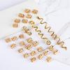 28pcs/set Golden Hair Ring Clips Zinc Zinc Alloy Hair Charms Fasion Dirty Braid Hair Buckles  Party