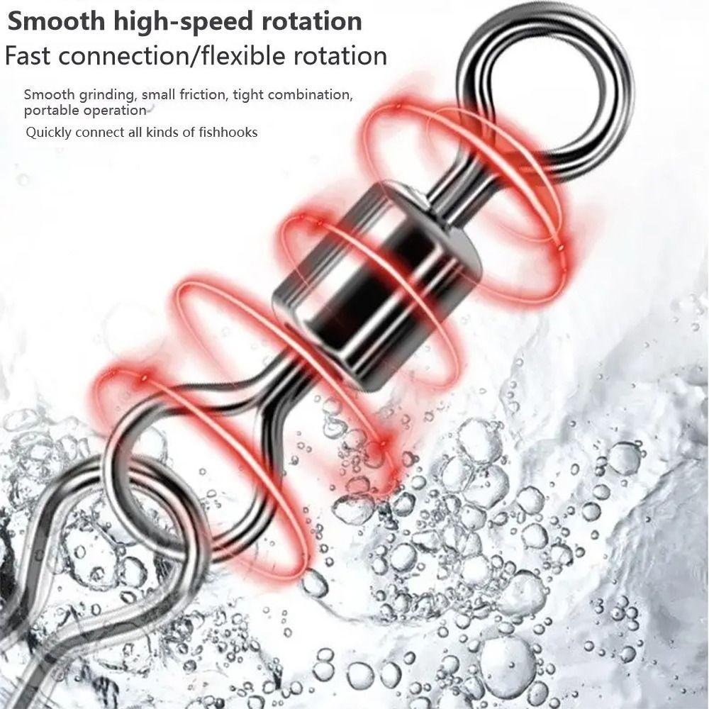 Snap Bearing Fishhook Lure Swivels 8 Word Loop Swivels Tackle New Fishing Accessories