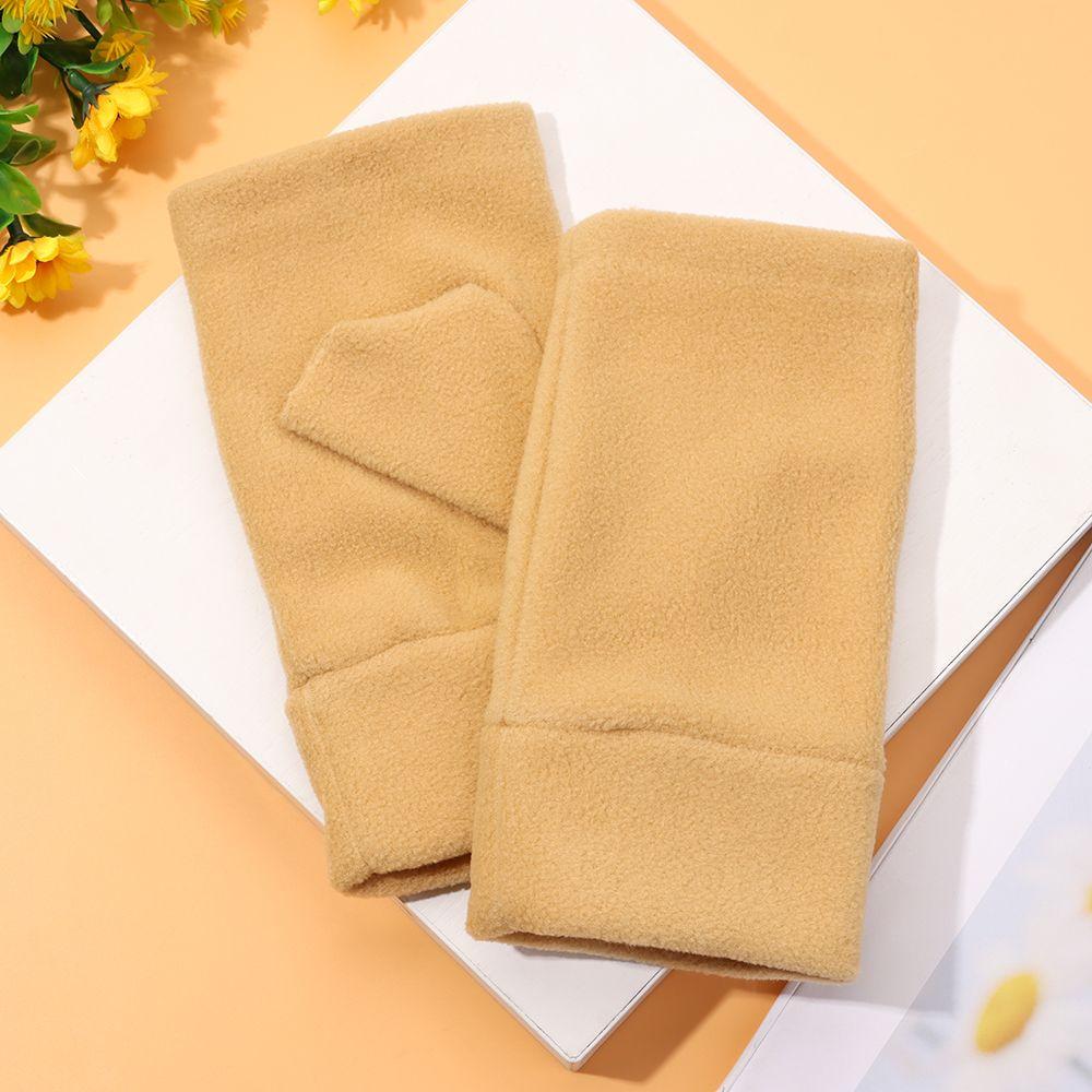 Winter Fleece Touch Screen Driving Gloves Warm Mittens Half Finger Gloves Fingerless Gloves