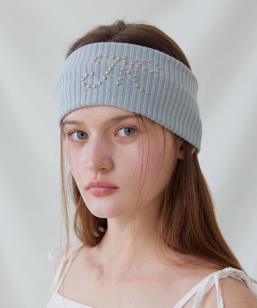 Minco M Studded Knit Hairband_Blue
