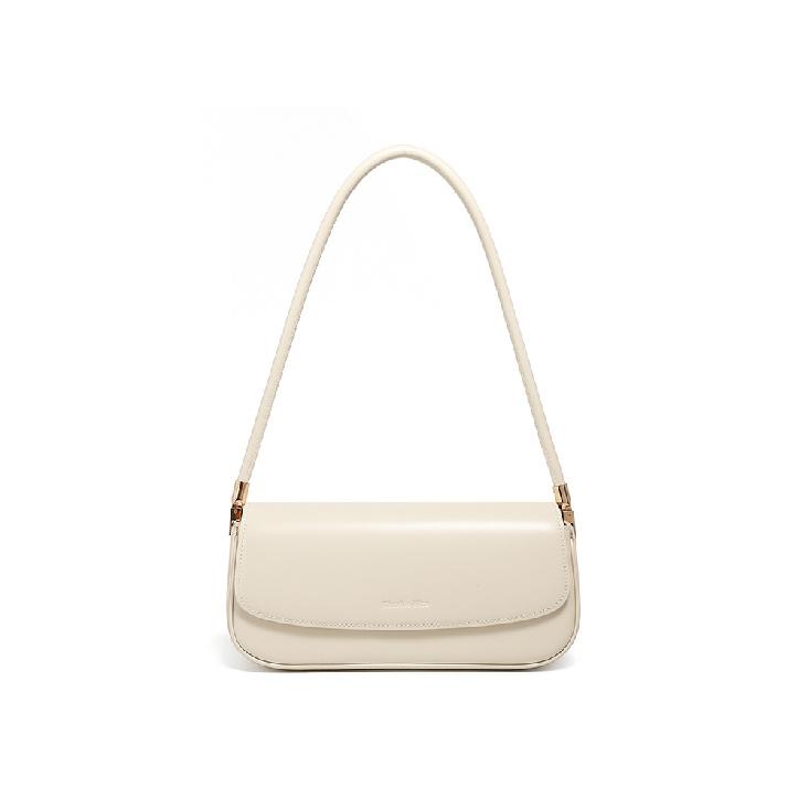 Autumn Winter New Genuine Leather Niche Design Underarm Women's Bag Genuine Leather Versatile Baguette Bag Single Shoulder Crossbody Commuter Bag