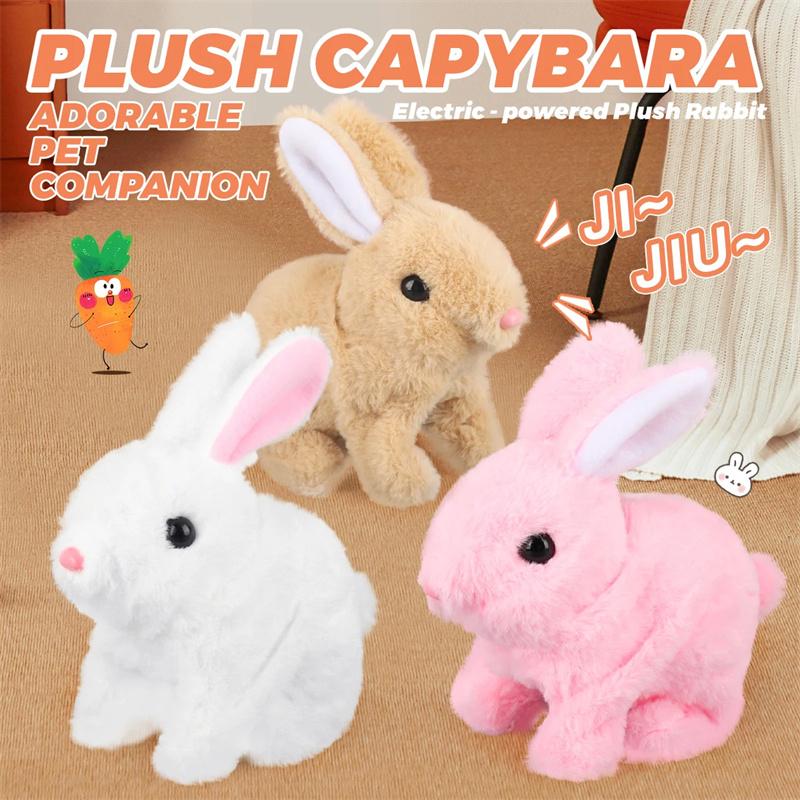Realistic Bunny Toy Electronic Toy Bunny Simulated Rabbit Doll Jumping Twitching And Shaking Ears Toys Easter Children'S Gifts