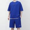 010 Style Loose Waffle Knit Couple Set - Summer Breathable, Embroidered Logo