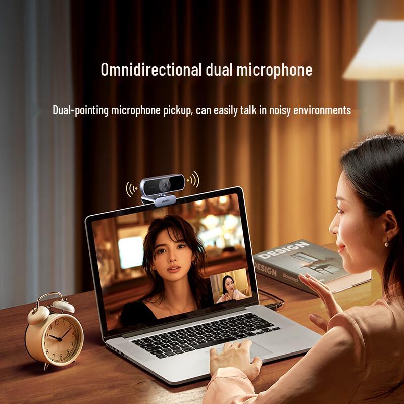 Ugreen 2K HD USB Webcam with Dual Microphones