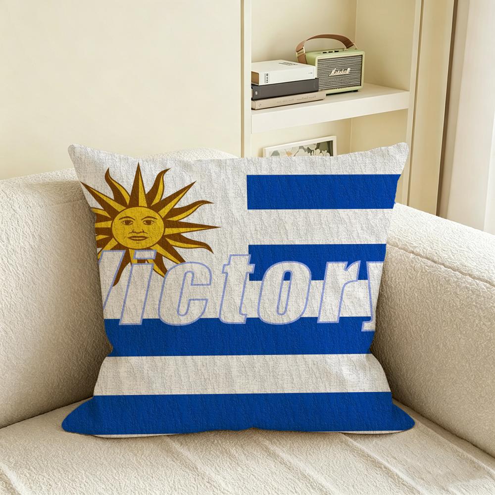 A-All Countries Unite For Victory Cushion Cover Natural Linen Pillowcase Set, All-In-One Decor For Sofa, Bedroom & Chair