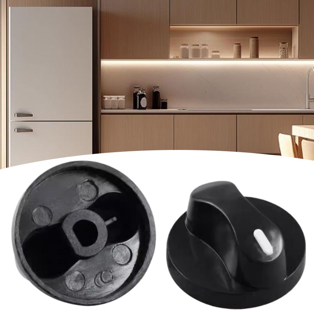Replacement Gas Stove Switch 4 pcs Black Plastic for Common Gas Cooktops Smooth Rotation Secure Fit Easy DIY Installation