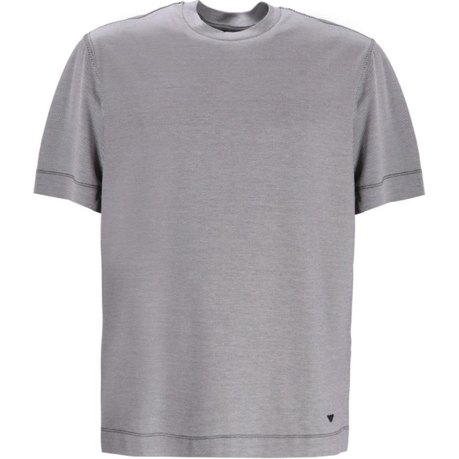 

Emporio Armani Solid Logo Appliqué Crew Neck Pullover Short Sleeve T-Shirt Men tops Gray 6D1TM5-1JCUZ-01P1 L