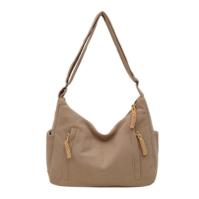 Cord Damen neuer Trend Pendelmode einfache Schulter Unterarm Umhängetasche lässiger Rucksack mit großer Kapazität Damen