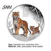 Collectible Coin 2022 Commemorative Decorative Tiger Pattern Steel Party Excellent Gift Beautiful for Souvenir