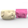 Durable 3D Silicone Mold Silicone Casting Mould Cute Dog Shape Silicone Craft Molds for Making Concrete Resin Flowerpot