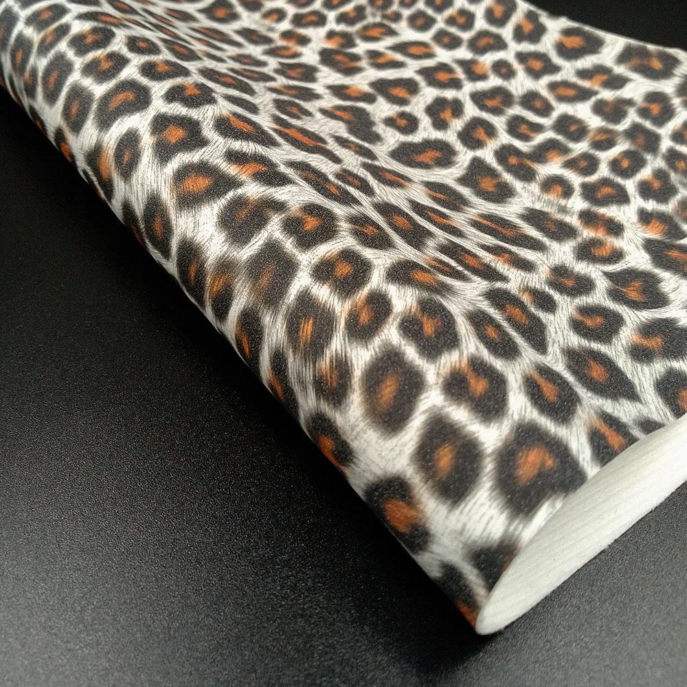Glitter Shiny Sparkle Leopard Print Fabric PU Leather Waterproof DIY Sewing Bows Craft A4/A5 Sheets