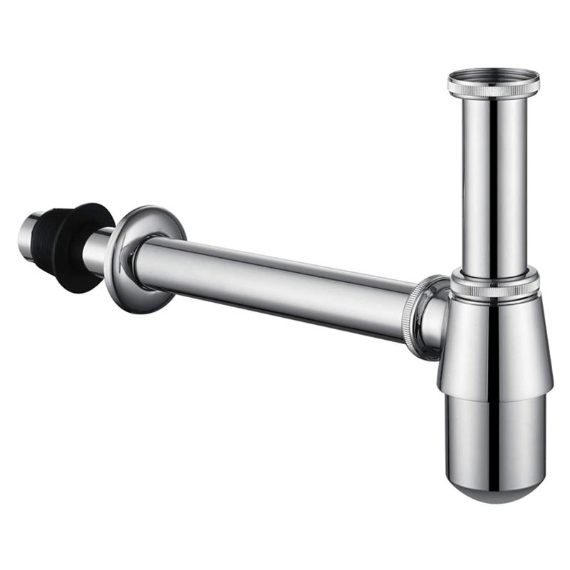 Brass Wash Basin Siphon Waste Pipe Drain Sink Water Drainage Bottle Trap Drain (Silver,Brass) серебряный