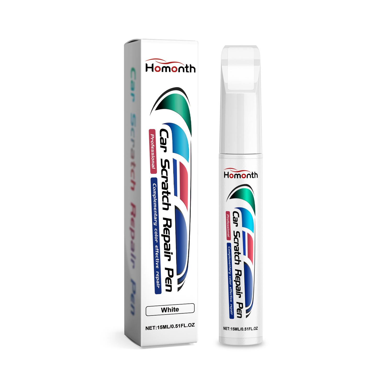 Homonth car scratch repair pen 15ml/vial Professional Magic Car Scratch Repair Paint Pen Care Tools белый