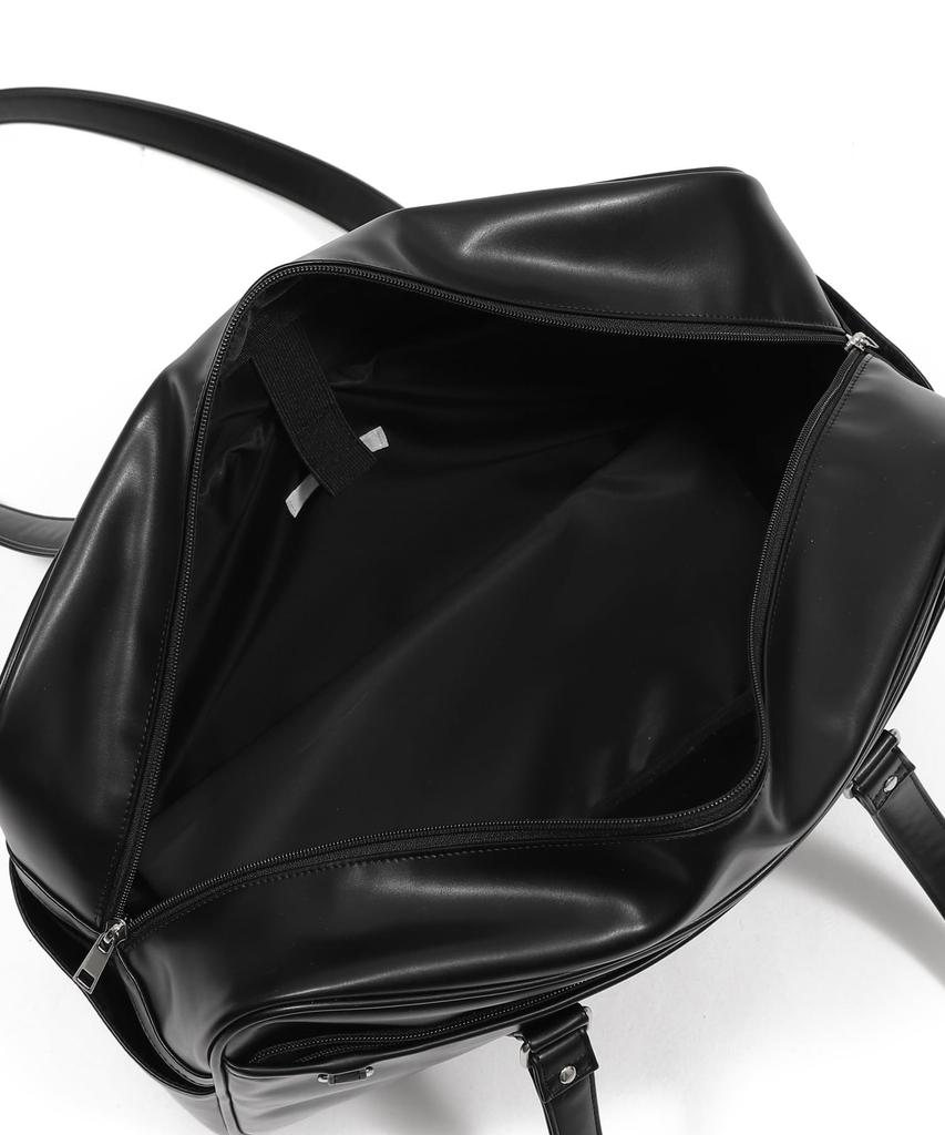 WEGO PU School Bag, Simple Design, Perfect for Students, High School Students, and Commuters, Size F, Black