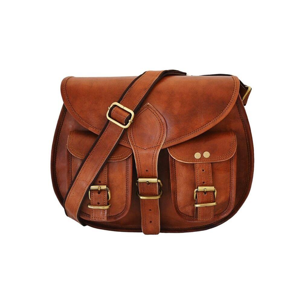 Tasche Leder Echte Schultertasche Vintage Handtasche Braune Umhängetasche Damentasche