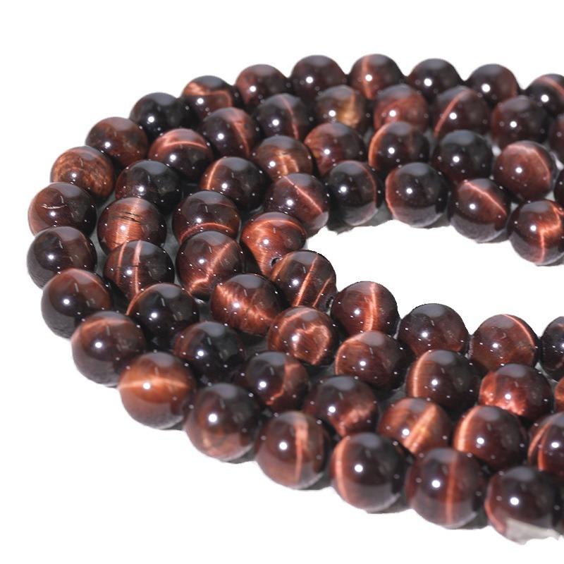 "Grade A Colored Tiger Eye Stone Round Beads for Handmade DIY Jewelry - Braided Bracelet & Necklace"