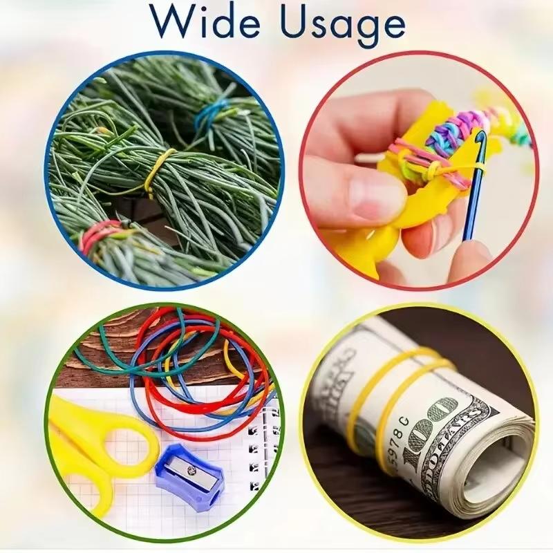 100/200 Pieces Cassette Type Multi-color Rubber Band Diameter 38mm For Office Supplies School Elastic Bands