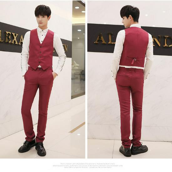 Ανδρικό Γιλέκο Κοστουμιού Casual Slim Fit Κορεατικού Στυλ Μεγάλο Μέγεθος