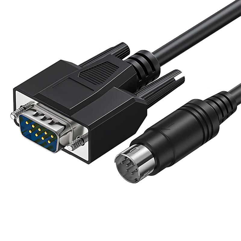 PLC Programming Communication Cable DB9 Male To MD8