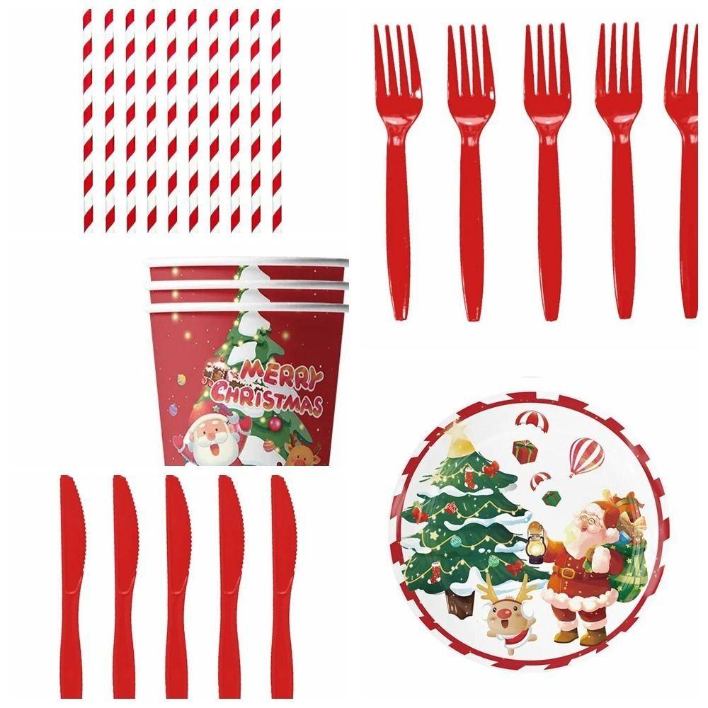 Serves 20 Guests Paper Dinner Dessert Plates Holiday Party Supplies
