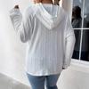 Oversized Hooded Sweatshirt Women Pullover Knit Sweater Casual Fall Top Long Sleeve with Pocket