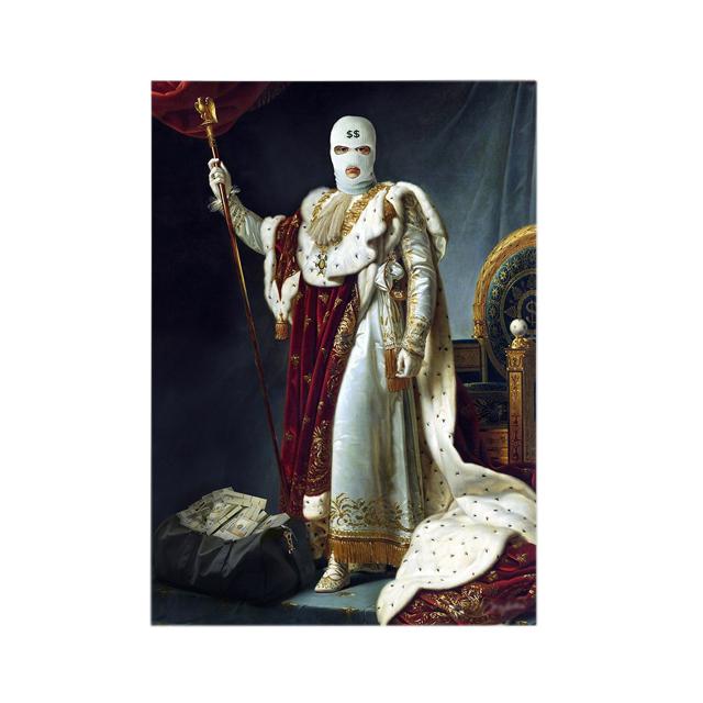 

Винтажная маскарадная маска для пары, денежные постеры, настенные художественные принты на холсте, забавные люди, картины для гостиной, домашний декор, фотографии 70x100cm No Framed зелёный