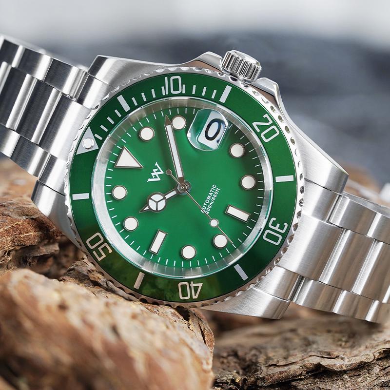 WM Watch Automatic Mechanical Men Watches NH35 Sapphire Four Colors Casual 200M Water Resistant Man Welly Merck Watch WM229