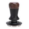 Coffee Press Tamper with Sound Feedback Thread Base Walnut Wood Stainless Steel 30lbs Constant Pressure Spring Loaded