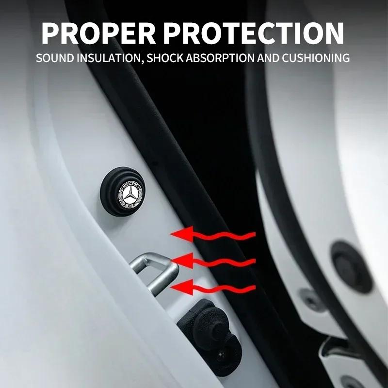 CEV5 Car Door Shockproof Pad Anti-collision Silicone Sticker For Mercedes Benz W204 W205 W211 203 212 S E GLE GLS CLA GLC AMG EQE