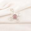 Ciondolo Occhio di Gatto Viola in Argento Sterling 925, Gioielli in Argento Fatti a Mano, Splendidi Gioielli con Pietra Preziosa Occhio di Gatto Da Regalo