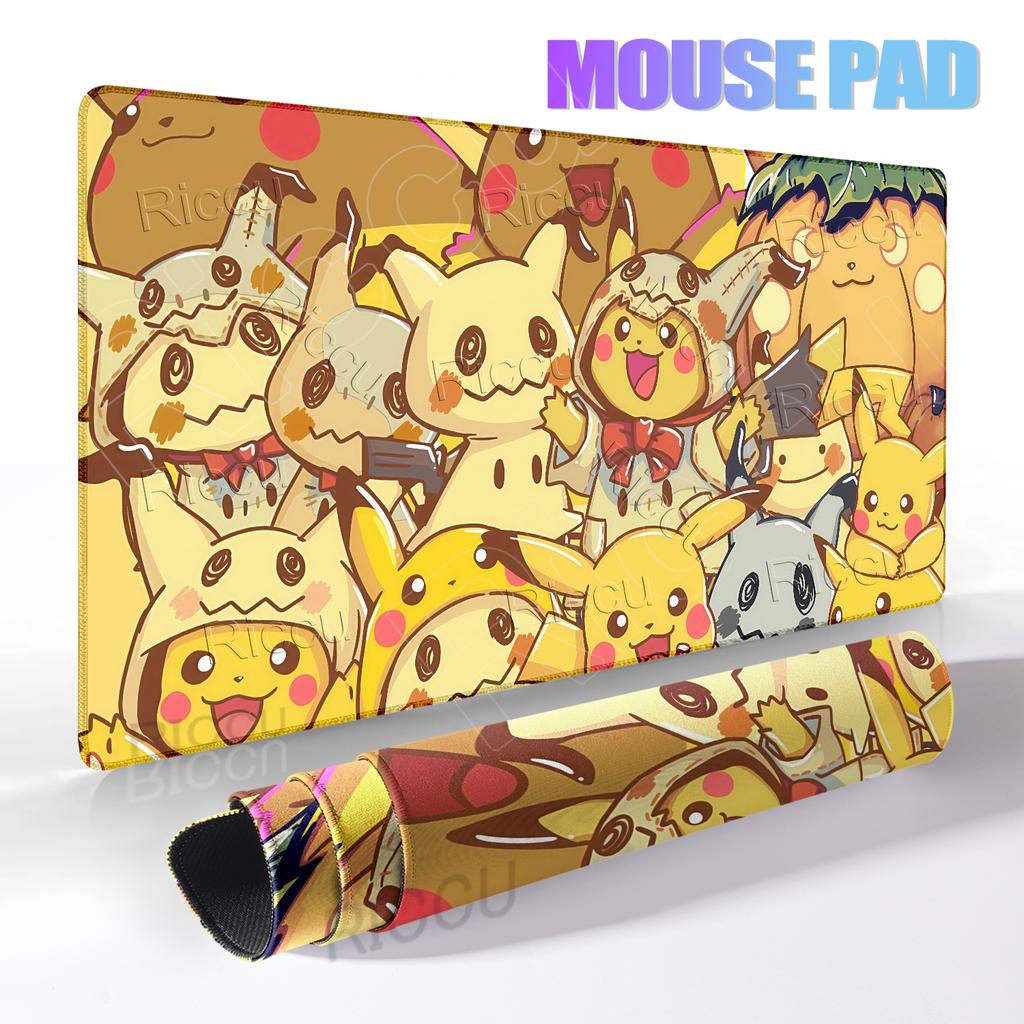 Gaming Mouse Pad XXL Keyboard Pokemon Mimikyu Mouse Mat Anime Gamer Notebook Pc Extended Mousepad Desk Accessories E-Sports Pads