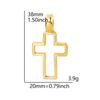 5Pcs Crosses Pendant Charms For Jewelry Making Supplies Christ Handmade Necklace Earrings Charm Gold Color Accessories Wholesale