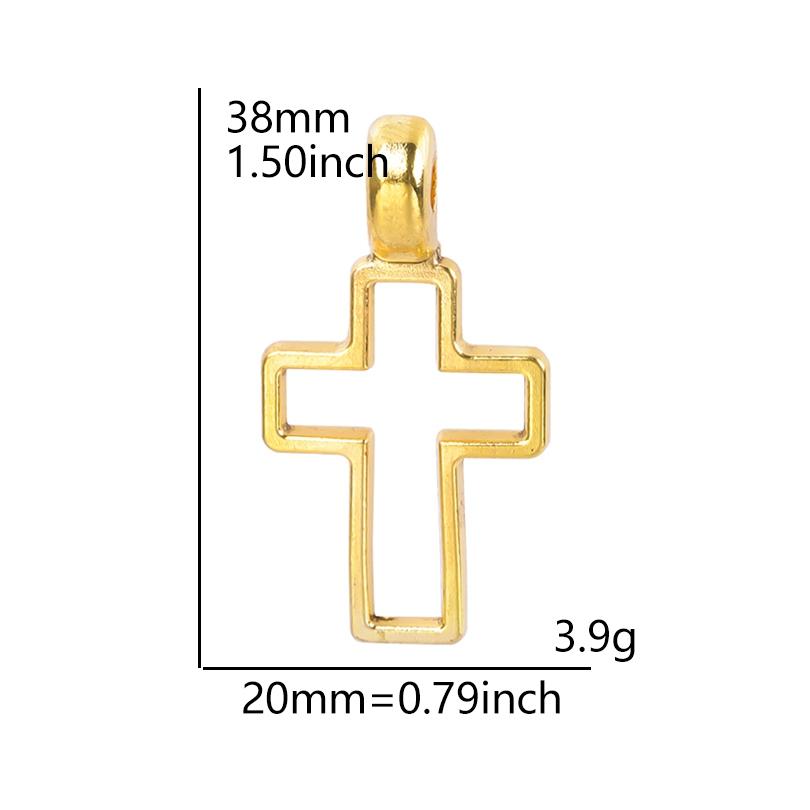 5Pcs Crosses Pendant Charms For Jewelry Making Supplies Christ Handmade Necklace Earrings Charm Gold Color Accessories Wholesale
