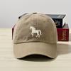 1pc Classis Vintage Washed Baseball Caps for Women,Running Horse,Lightweight Adjustable Fit Caps for All Seasons Everyday,Sports