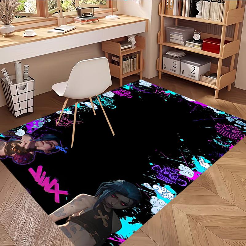 Jinx Print Rug, Washable Floor Carpet, For Entryway Dorm Laundry Room Office Study, Home Decor Birthday Christmas Gift