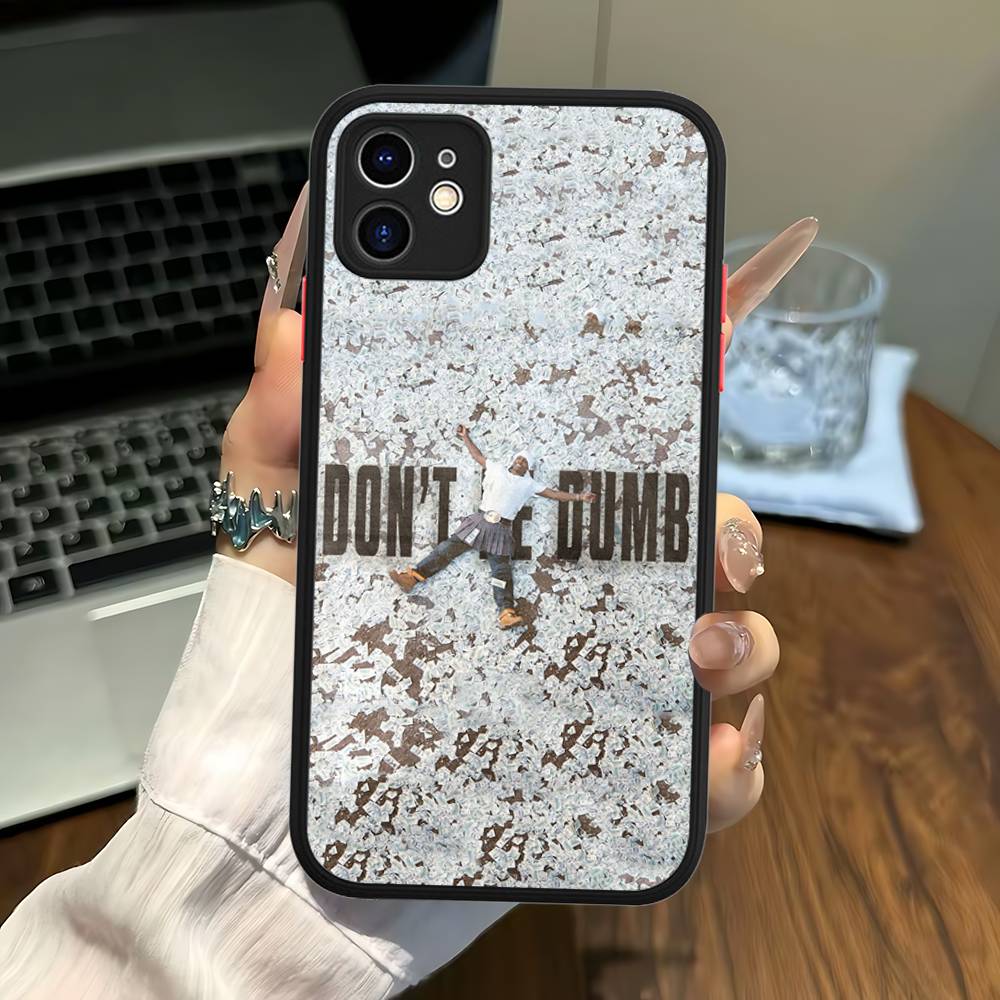 A-ASAP R-Rocky Non Essere Stupido Custodia Per Telefono Per IPhone 16e 16 15 14 13 12 11 Pro Max X XS Max Plus Opaca Trasparente