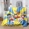 Coperta morbida in peluche cartone animato anime Doraemon, coperta in flanella per soggiorno camera da letto letto divano picnic, copertura calda per bambini