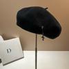 Australian Wool Beret Women'S French Personality Irregular Cross Star Anise Bud Hat Sweet Cool Painter Hat